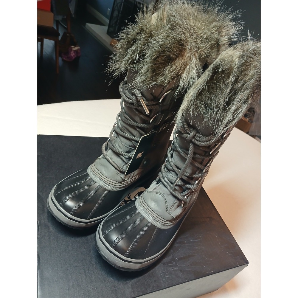 Sorel Joan of Arctic Women's‎ Winter Boots Waterproof, Size 8- Quarry/Black